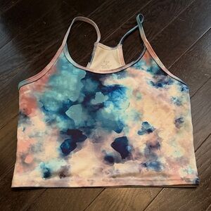 Fleo Tie-Dye clouds crop Tank